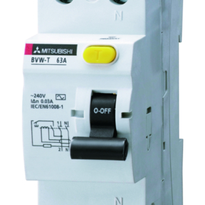 BVW-T 2P 25A 30mA Mitsubishi RCCB 2-pole, Rated current 25A, AC 240V, 30mA Type AC