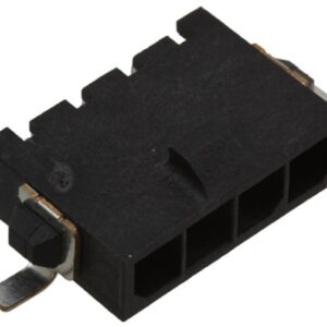 2-1445057-4 TE Connectivity Rectangular Power Connectors, Header, Plug, Wire-to-Board, 4 Position, 3 mm [.118 in] Centerline, Printed Circuit Board, UL 94V-0, Micro MATE-N-LOK Alias: MICRO MNL HDR ASSY SINGLE ROW