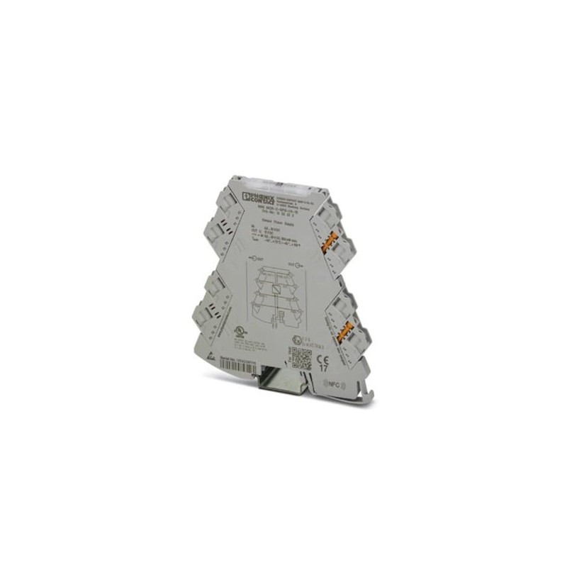 1033202 Phoenix Contact - MINI MCR-2-SPS-24-15 Constant voltage source with pluggable connection technology for the generation of a highly precise constant voltage of 15V and for the supply of sensors without internal power supply. Screw connection technology.