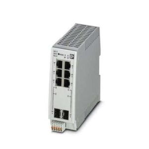 1044028 Phoenix Contact - Industrial Ethernet Switch - FL SWITCH 2206-2SFX PN Managed Switch 2000, 6 RJ45 ports 10/100 Mbps, 2 SFP ports 100 Mbps, degree of protection: IP20, PROFINET Conformance-Class B, PROFINET mode preset, PROFINET status LEDs