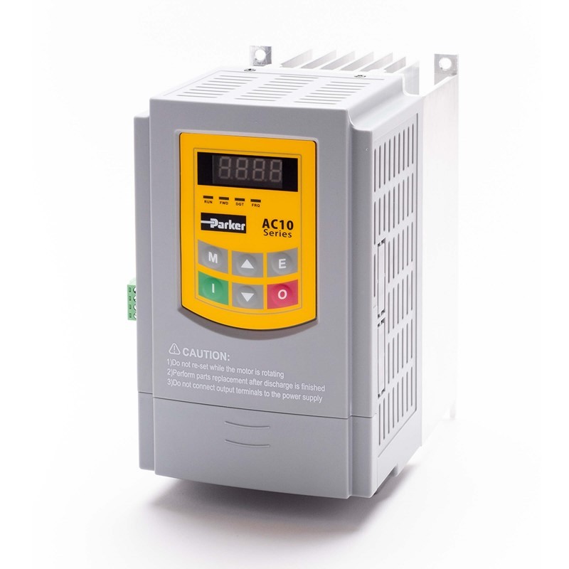 10G-32-0050-BF Parker AC Variable Frequency Drives, kW Rated - AC10 Series, IP20 – 3PH, 230V – 1.1kW, Frame 2 – Brake Switch – Filter