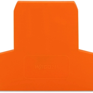 281-309 Wago End and intermediate plate; 2.5 mm thick; orange