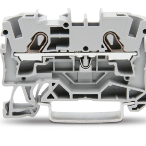 2004-1201 Wago feedthrough terminal block; rail mount; 2-conductor; 6.2 mm wide; gray