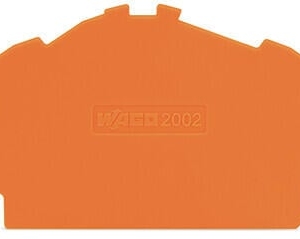 2002-6392 Wago TOPJOBS end/intermediate plate; for 2002-63xx and 2002-64xx series terminal blocks; 0.8 mm wide; orange
