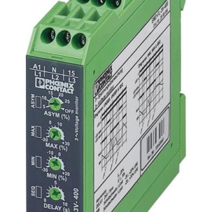 2866064 Phoenix Contact - EMD-FL-3V-400 Monitoring relay for monitoring 3-phase voltages of 280...520 V AC, undervoltage, window, phase sequence, phase failure, asymmetry, wide-range power supply unit, 2 PDTs