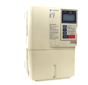 CIMR-F7U47P5 Yaskawa AC INVERTER DRIVE, INPUT: 3 PHASE 380-480 VAC, 50-60 HZ, HD 20 AMP, ND 20 AMP, OUTPUT: 3 PHASE 0-480 V, 0-400 HZ, HD 17 AMP, 13 KVA ND/17 AMP 13 KVA