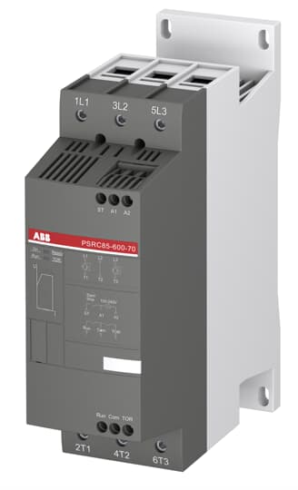 1SFA896214R7000 ABB - PSRC85-600-70 PSRC85-600-70 Softstarter - 85 A - 208 ... 600 V AC. The softstarter PSRC85-600-70 has a rated maximum operational current of 85 A with an operating voltage span from 208...600 V AC. The rated control voltage is between 100...240 V AC at 50/60 Hz.