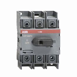OT100F3P ABB Complete non-fusible disconnect switch, base and DIN rail mounted with pistol handle