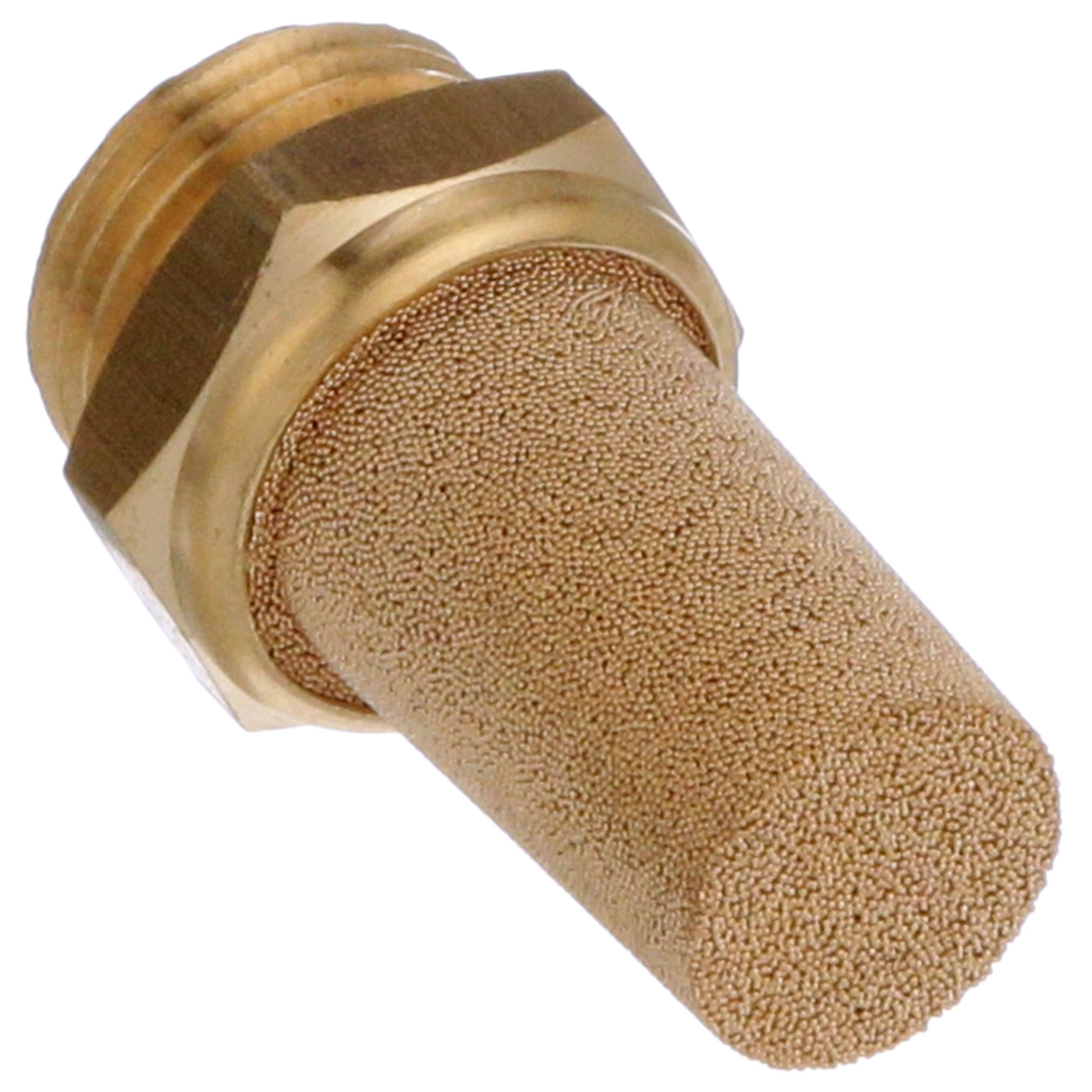 T40C4800 Norgren SINTERED SILENCER, T40 SERIES, 0-10 BAR, G1/2 THREAD, BRASS MATERIAL, COMPRESSED AIR/NEUTRAL GASES, -20 TO +80 DEGREES C