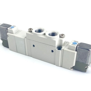 SY5320-5YO-01F SMC SOLENOID VALVE, SY SERIES, 5 PORT, BODY PORTED, SINGLE UNIT, SY5000, 3-POSITION CLOSED CENTER, 24 V DC, DIN TERMINAL WITHOUT CONNECTOR, W/O LIGHT/SURGE VOLTAGE SUPPRESSOR, NON-LOCKING PUSH MANUAL OVERRIDE, 1/8 INCH PORT SIZE, G THREAD