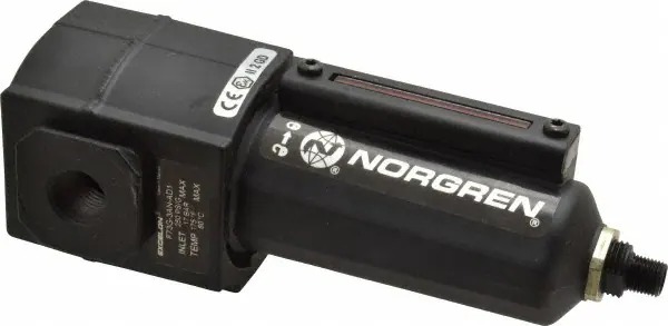 F73G-4GN-AD3 Norgren Filter, 1/2" G, Automatic Drain, Metal Bowl, 140scfm, 250 psi, 40um, F73 Series