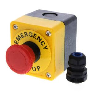 A22E-M-02B Omron Emergency stop switch, 24 VAC / VDC , 40 mm dia., push-lock / turn-reset, DPST-NC, within a control box