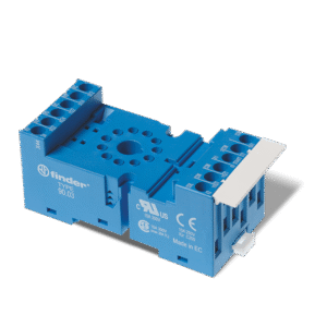 90.03 Finder SOCKET, BOX CLAMP, BLUE, DIN -RAIL/PANEL MOUNT / SCREW TERMINAL, FOR 60.13 RELAY
