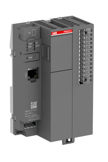 1SAP122600R0072 ABB - PM5012-T-ETH PM5012-T-ETH: AC500-eCo Processor module. Memory 1MB. 6 DI 24 VDC. 4 DO-Transistor 24 VDC. Ethernet interface. 1 option slot.
