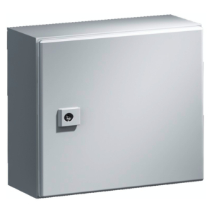 AE 1045.500 Rittal - 1045500 Housing with door of carbon steel, spray-finished with mounting plate and gland panel in the base.