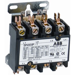 1SBX104300B1100 ABB - DP40C3P-F/B DP40C3P-F/B DP contactor provide outstanding performance in various HVAC application and meet all relevant standards, including UL, CSA and IEC. Industry standard mounting plate provides easily accessible mounting holes.