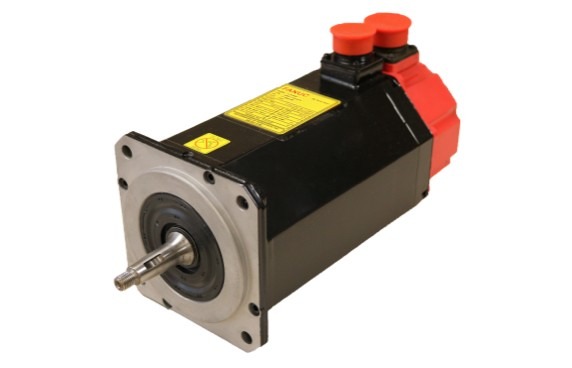 A06B-0128-B075 Fanuc AC SERVO MOTOR A6/3000 A64 PULSE CODER, ALPHA AC MOTOR MODEL A6/3000, TAPERED SHAFT, A64 PULSE ENCODER, 3000 RPM, 0.2 KW, 2.8 AMP, CNC