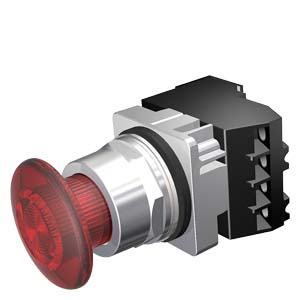 US2:52PP2DRAB Siemens - 52PP2DRAB 30mm Command/52, Chrome Finish Heavy Duty,Watertight/Oiltight Complete Metal Unit Illuminated Push-Pull Operator Full Voltage, 24V AC/DC LED Lamp Mushroom Head Cap Small 1 3/4" (44.5 mm) Plastic, Red 2 Position Maintained, Pull-to-Release with 1 N.O. - 1 N.C. Heavy Duty Contacts, A600/P600 UL Listed, CSA Certified NEMA 1,3,3R,4,4X,12,13 & Automotive Standards