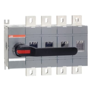 1SCA022860R6150 ABB - OT1000E04P 4-pole, front operated, base mounted switch-diconnector with black IP65 handle and shaft, terminal bolt kit included