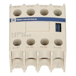 LA1DN40 Telemecanique AUXILIARY CONTACT, FRONT MOUNT, 10AMP, 600VAC, 4NO, SUGGESTED REPLACEMENT LADN40