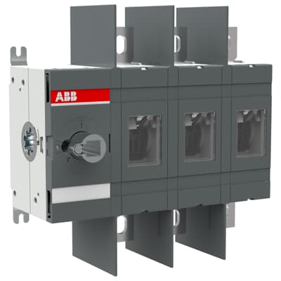 1SCA022747R6490 ABB - OT400U03 OT400U03 SWITCH-DISCONNECTOR, 3-pole, front operated, base mounted non-fusible diconnect switch, handle and shaft are not included, terminal bolt kit included