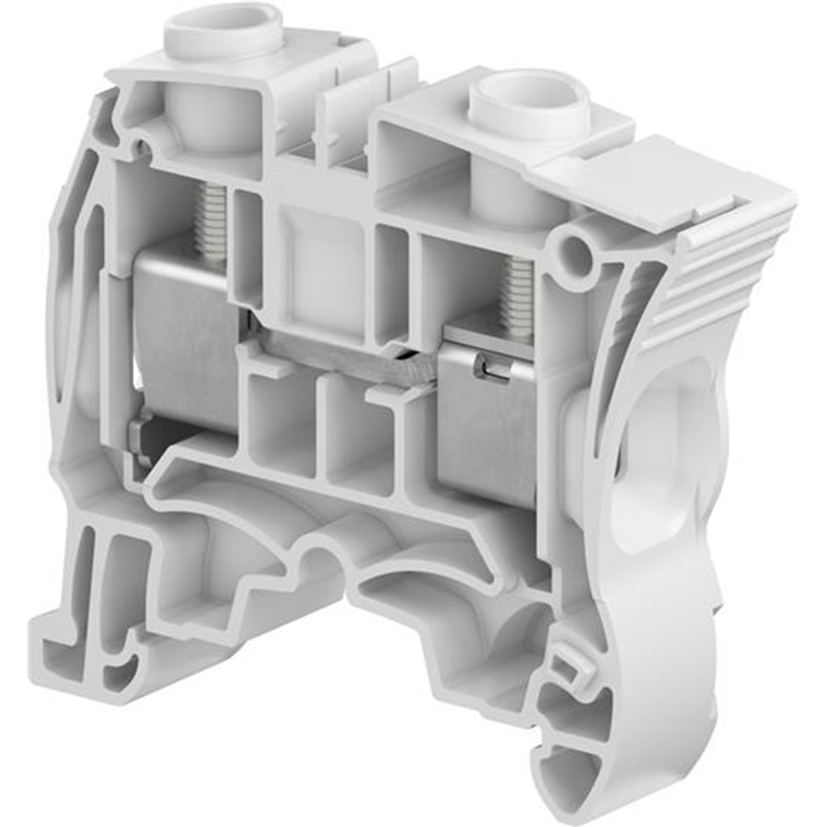 1SNK512010R0000 TE Connectivity Terminal Block Connector 2 Position Feed Through Gray 3-24 AWG