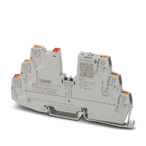 2909903 Phoenix Contact - PTCB E1 24DC/2A NO 1-channel, electronic circuit breaker for protecting loads at 24 V DC against overload and short circuit. Easy potential distribution with components from the CLIPLINE complete terminal block system. With fixed nominal current. For installation on DIN rails.