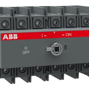 1SCA105298R1001 ABB - OT30F6 OT30F6 SWITCH-DISCONNECTOR. 6-pole, front operated, base mounted, DIN-rail mountable switch-diconnector / non-fusible diconnect switch with front protected clamp terminals, handle and shaft are not included