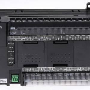 CP1L-EM40DR-D Omron PLC, 24 VDC supply, 24 x 24 VDC inputs, 16 x relay outputs 2 A, 2 x analog inputs, 10K steps program + 32K words data memory, 1 x Ethernet port