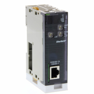 CJ1W-EIP21 Omron EtherNet I/P module, STP (shielded twisted-pair) cable of category 5, 5e, or higher, tag data link message service communications, 1 unit numbers word, 410 mA 5/DC