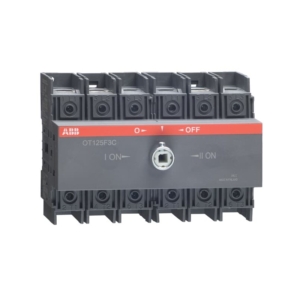 1SCA105037R1001 ABB - OT125F3C Manual changeover switch, front operated, DIN rail or plate mounting, IO-II function type OT125F3C 125A