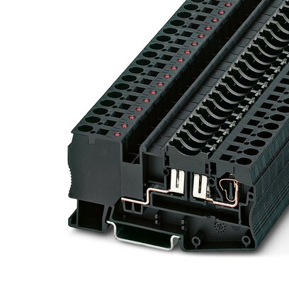 3036505 Phoenix Contact - ST 4-FSI/C-LED 24 Fuse terminal block with LED for mounting on NS 35, for miniature circuit breakers, terminal width: 8.2 mm, color: Black