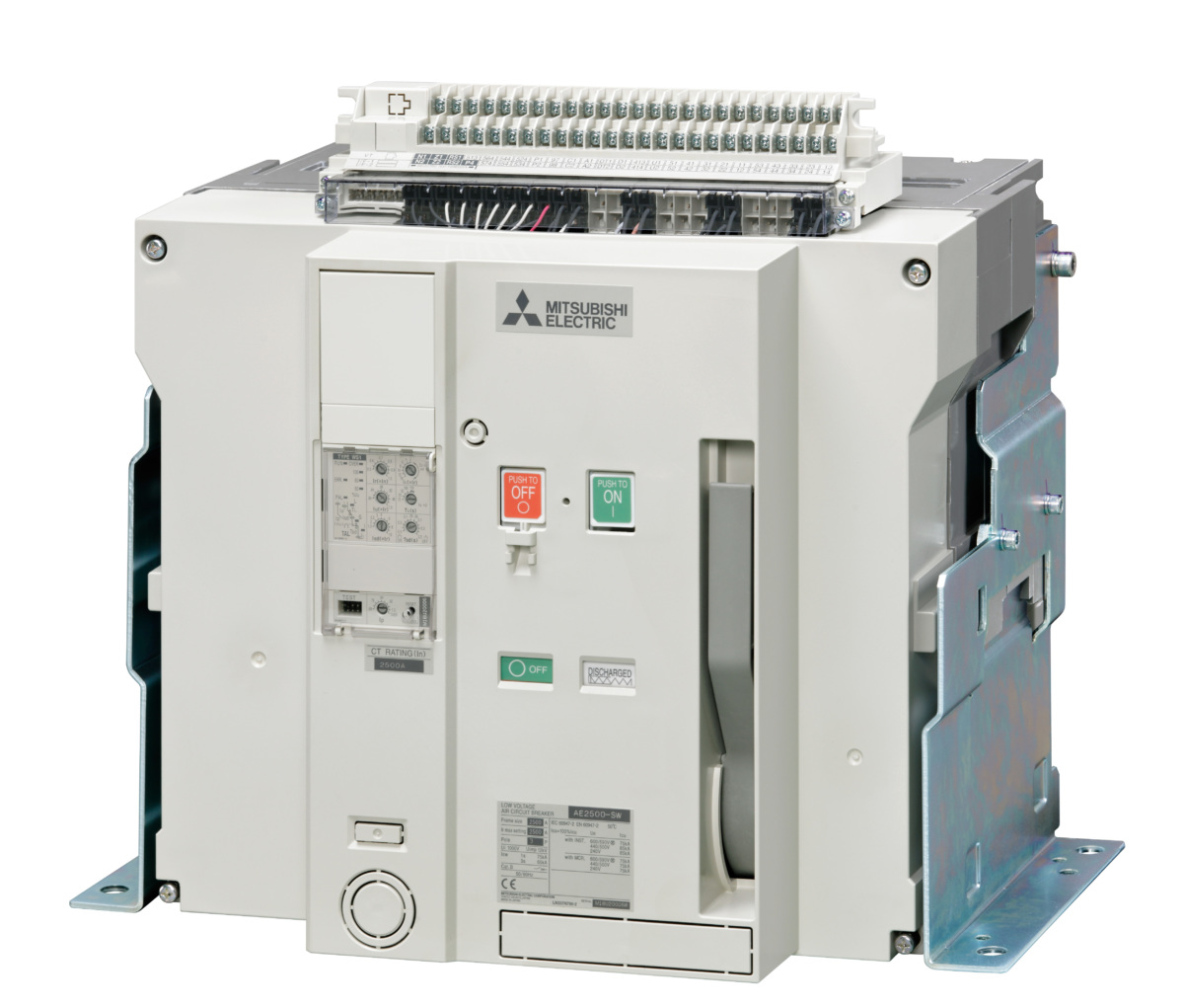 AE2500-SW 3P FIXED, ETRBASE-P3, AX10 Mitsubishi Circuit-breaker; In max=2500A; Icu=Ics=85kA at AC 500V; with relay base; 5a5b