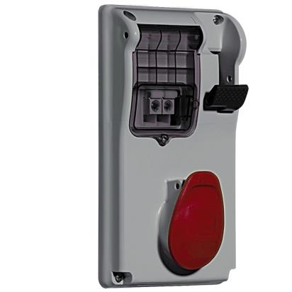 057278 Legrand Compact interlocked socket outlet 3PNT 125x220mm, IP44, IK08, In 16A, Vn380415Vac, red. Prepared with protective fuses. Supplied without cable glands