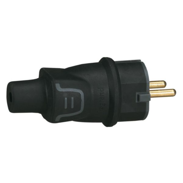 050342 Legrand 2P+E plug - 16 A - German standard - IP 44 rubber - bulk