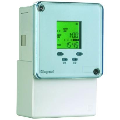 049680 Legrand MaxiRex D72 Plus, weekly time switch, wall or panel mounting 1 channel 28 programs 230Vac 5060 Hz