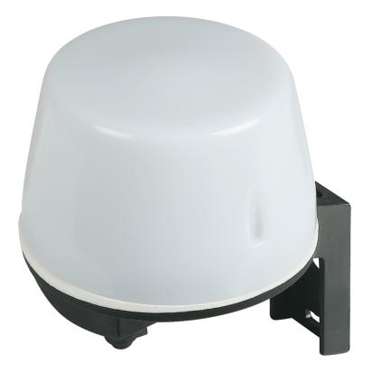 049282 Legrand Twilight switch Tripping threshold adjustable from 2 to 200 lux. Supply voltage 230 V 5060 Hz. Output contact 16 A 250 Vac with trip delay of 9 s 10 on turn-on and 38 s 10 on turn-off. Operating temperature 20C ... 50C. Degree of protection IP 54