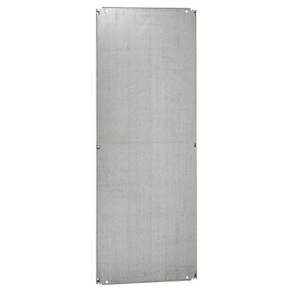 047616 Legrand Front insertion plate for cabinet 2000x800mm AxL galvanized sheet 2510um thick. Ribbed on 4 sides for increased rigidity. Individually packaged. Complete with sliding pads and mounting brackets and hardware