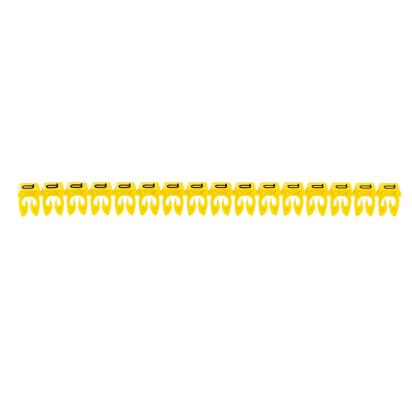 038376 Legrand Polyamide 66. Letter Q. Black on yellow background. Marking for Viking 3 terminal blocks, modular terminal blocks and conductors with cross sections from 4 to 6 sq. mm.