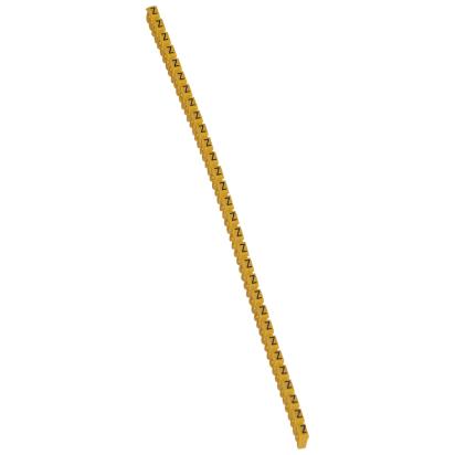 038355 Legrand Polyamide 66. Letter Z. Black on yellow background. Marking for Viking 3 terminal blocks, modular terminal blocks and conductors of 1.5 to 2.5 sq. mm. cross section