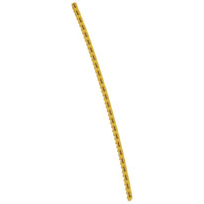 038311 Legrand Polyamide 66. Letter L. Black on yellow background. Marking for Viking 3 terminal blocks, modular terminal blocks and conductors with cross sections from 0.5 to 1.5 sq. mm.