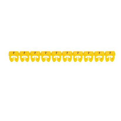 038274 Legrand Conventional sign . Black on yellow background. Marking for Viking 3 terminal blocks, modular terminal blocks and conductors with cross sections of 0.5 to 1.5 sq. mm.