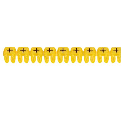 038272 Legrand Conventional sign . Black on yellow background. Marking for Viking 3 terminal blocks, modular terminal blocks and conductors with cross sections of 0.5 to 1.5 sq. mm.
