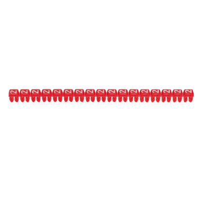 038232 Legrand Polyamide 66. Digit 2. Red color. Marking for Viking 3 terminal blocks, modular terminal blocks and conductors with cross sections from 4 to 6 sq. mm.