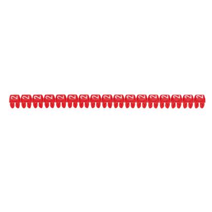 038222 Legrand Polyamide 66. Digit 2. Red color. Marking for Viking 3 terminal blocks, modular terminal blocks and conductors of 1.5 to 2.5 sq. mm. cross-sectional area