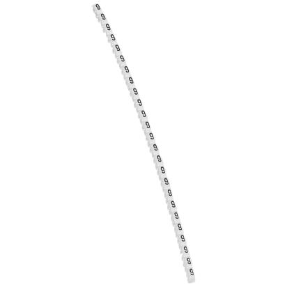038219 Legrand Polyamide 66. Digit 9. White color. Marking for Viking 3 terminal blocks, modular terminal blocks and conductors with cross sections from 0.5 to 1.5 sq. mm.