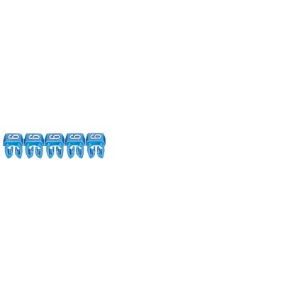 038216 Legrand Polyamide 66. Digit 6. Blue color. Marking for Viking 3 terminal blocks, modular terminal blocks and conductors with cross sections from 0.5 to 1.5 sq. mm.