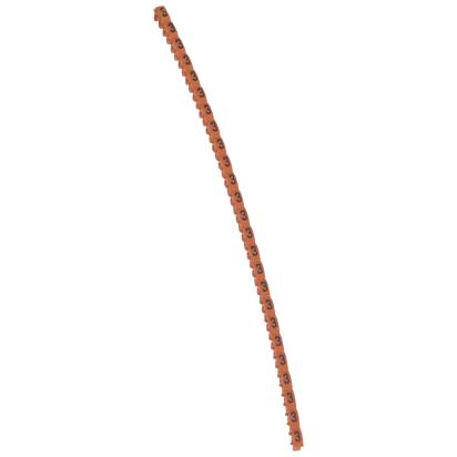038213 Legrand Polyamide 66. Digit 3. Orange color. Marking for Viking 3 terminal blocks, modular terminal blocks and conductors with cross-sections from 0.5 to 1.5 sq. mm.