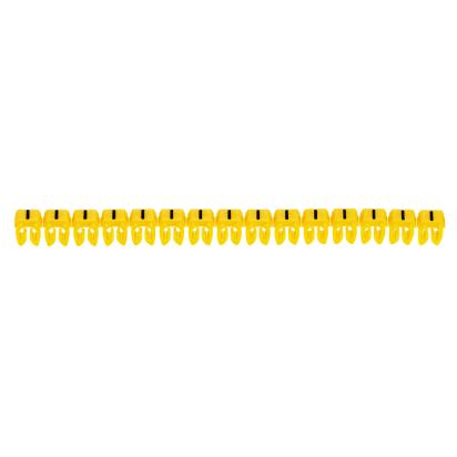 038143 Legrand Conventional sign . Black on yellow background. Marking for Viking 3 terminal blocks, modular terminal blocks and conductors with cross sections from 0.15 to 0.5 sq. mm.