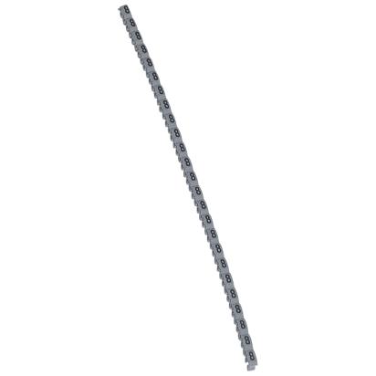 038108 Legrand Polyamide 66. Digit 8. Gray color. Marking for Viking 3 terminals, modular terminal blocks and conductors with cross sections from 0.15 to 0.5 sq. mm.